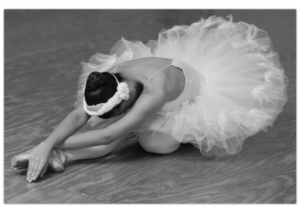 Kép - Balerina, fekete-fehér (90x60 cm)