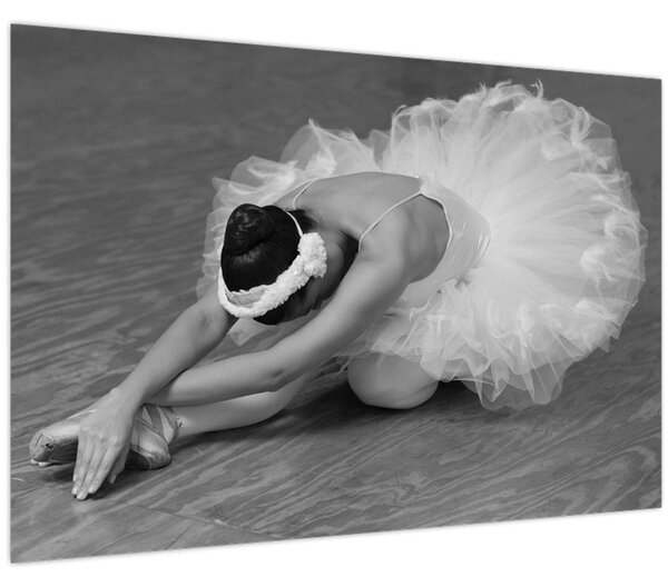 Kép - Balerina, fekete-fehér (90x60 cm)