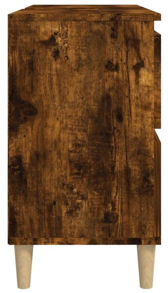 VidaXL füstös tölgyszínű szerelt fa mosdószekrény 80 x 33 x 60 cm