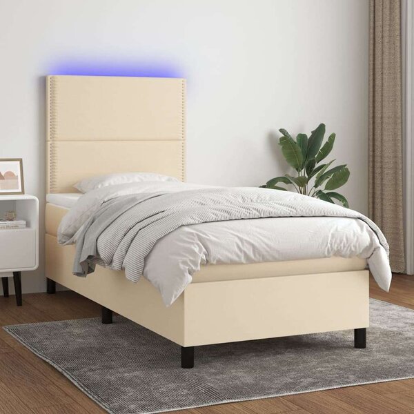 VidaXL LED-es Ágy - Rugós Matraccal - 90x200 cm