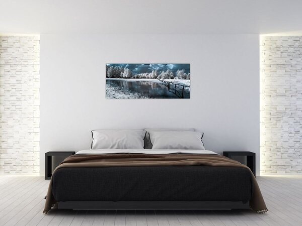 Kép - Fagyott táj (120x50 cm)
