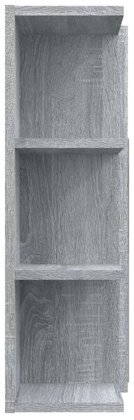 Fürdőszobaszekrény Tükörrel - Sonoma Szürke - 80x20,5x64 cm