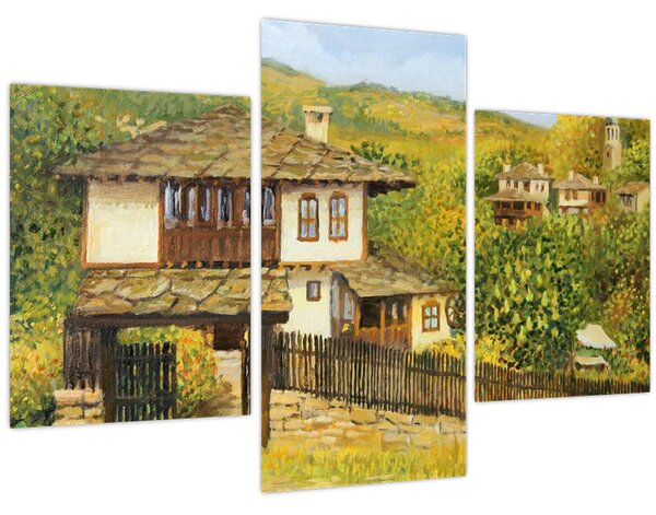 Kép - Házak nyáron (90x60 cm)
