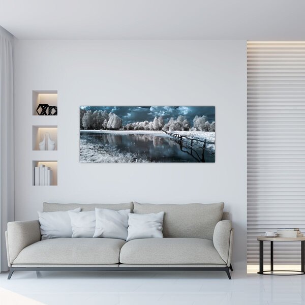 Kép - Fagyott táj (120x50 cm)