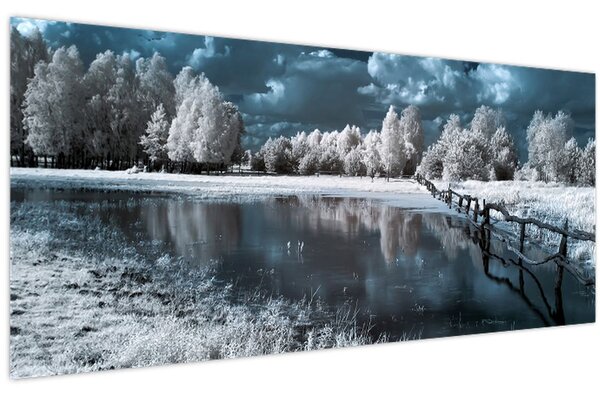 Kép - Fagyott táj (120x50 cm)