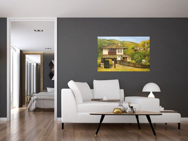 Kép - Házak nyáron (90x60 cm)