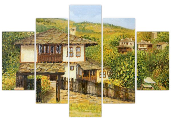 Kép - Házak nyáron (150x105 cm)