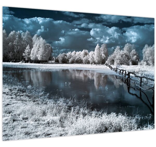 Kép - Fagyott táj (70x50 cm)
