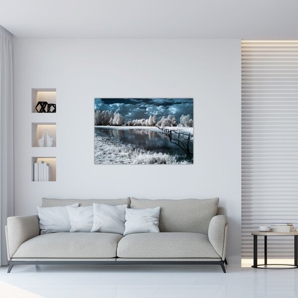 Kép - Fagyott táj (90x60 cm)
