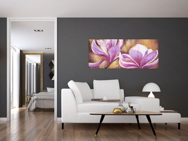 Kép - Magnólia virágok (120x50 cm)