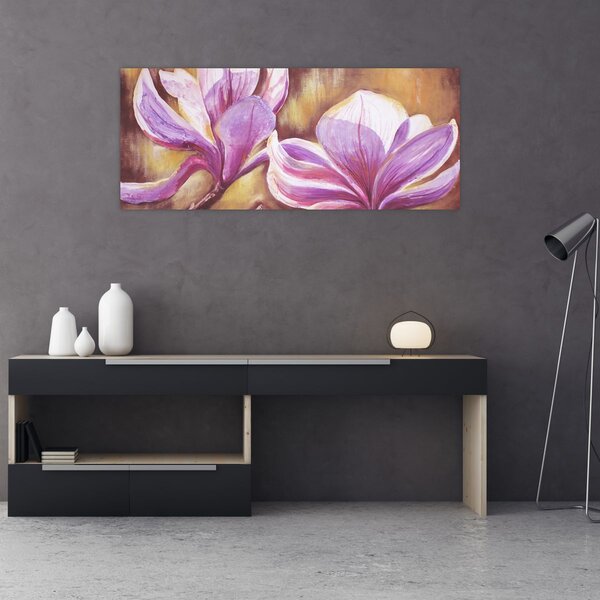 Kép - Magnólia virágok (120x50 cm)