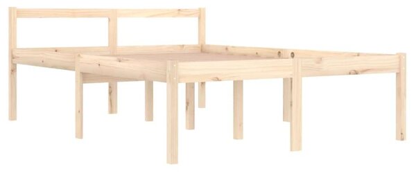 VidaXL tömör fenyőfa ágy időseknek 140 x 190 cm