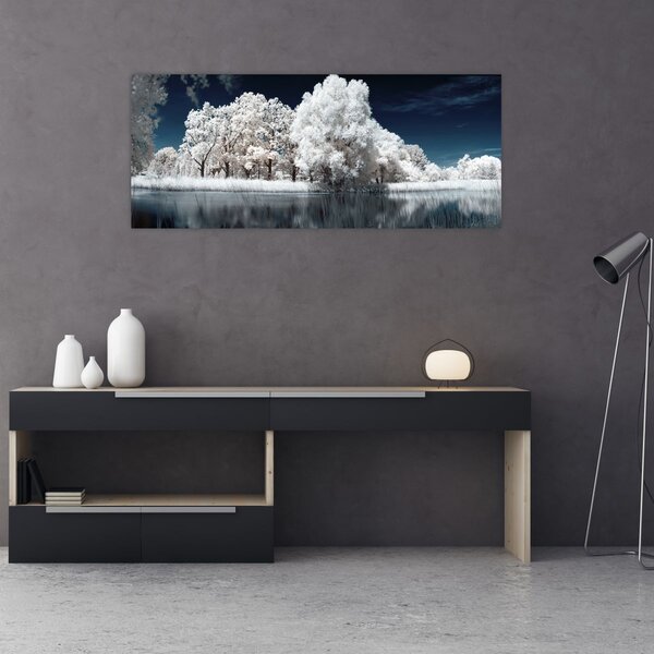 Kép - Hófehér fák (120x50 cm)