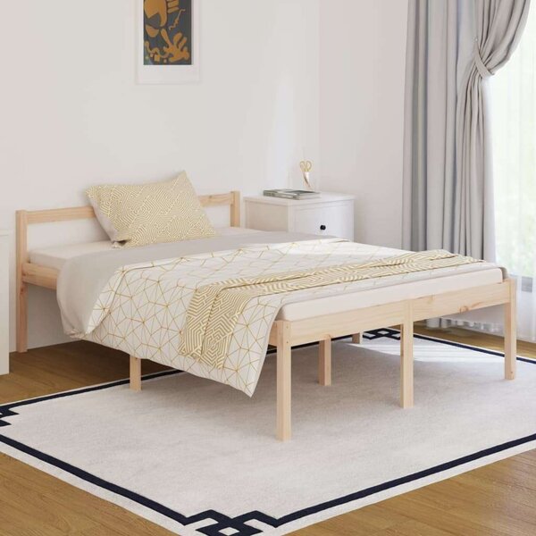 VidaXL tömör fenyőfa ágy időseknek 140 x 190 cm