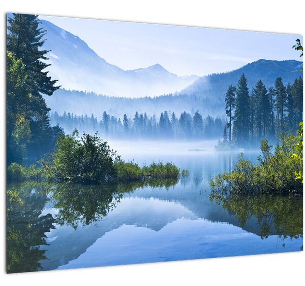 Egy hegyi tó képe (70x50 cm)