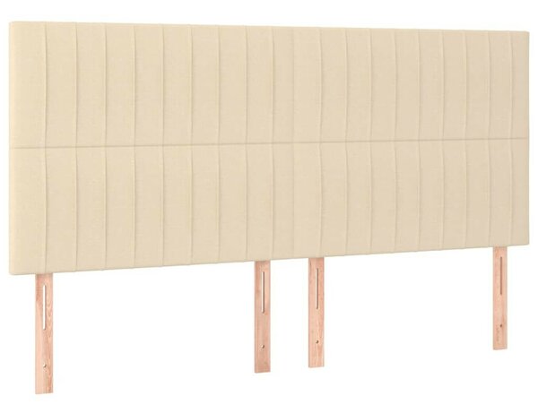 VidaXL krémszínű szövet rugós ágy matraccal 160 x 200 cm