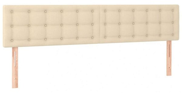 VidaXL Krémszínű Ágy - Rugós - 200x200 cm