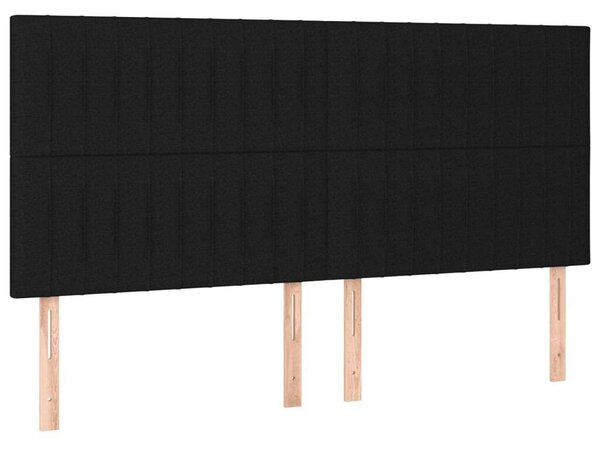 VidaXL fekete szövet LED-es fejtámla 180x5x118/128 cm