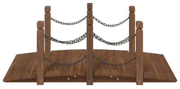 VidaXL Fa Kerti Híd - Lánckorláttal - 150cm