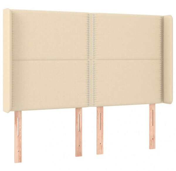 VidaXL krémszínű szövet LED-es fejtámla 147x16x118/128 cm