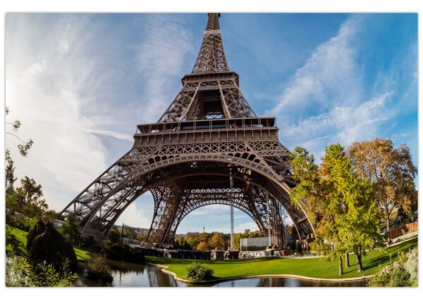 Kép - Eiffel-torony színes (90x60 cm)