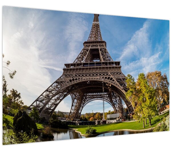 Kép - Eiffel-torony színes (90x60 cm)