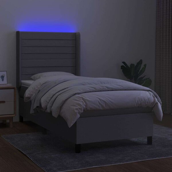 VidaXL LED-es Ágy - Rugós Matraccal - 100x200 cm