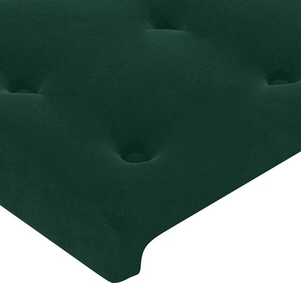 VidaXL 4 db sötétzöld bársony fejtámla 90x5x78/88 cm