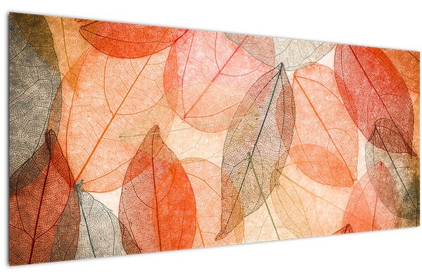 Festett őszi levelek képe (120x50 cm)