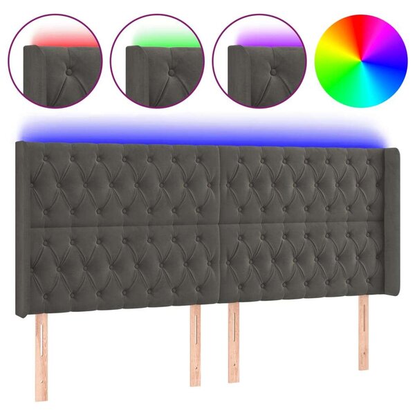 Bársony Ágytámlá LED-es Világítással - 203cm