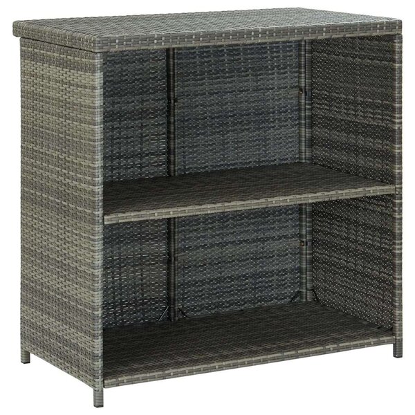 VidaXL 3 részes szürke polyrattan bárszett