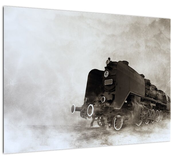 Kép - Vonat a ködben (70x50 cm)