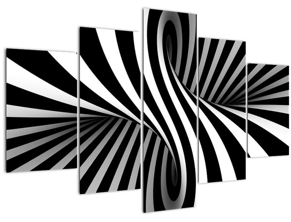 Absztrakt kép zebra csíkokkal (150x105 cm)