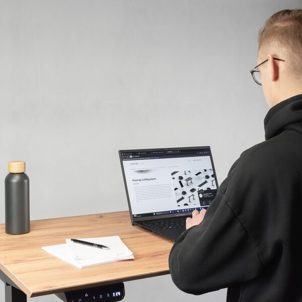 Profi elektromosan állítható magasságú íróasztal 120x67cm Craft tölgy | Dupla motor - Memória - USB - Nagy teherbírás | LVN System Control Pro