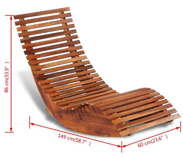 VidaXL Akácfa Hintaszék - Kertbútor - 149x60x86cm