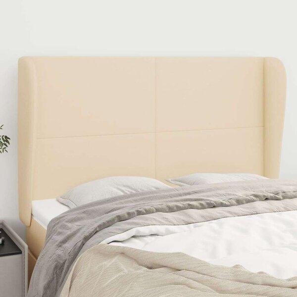 VidaXL Krémszínű Fejtámla Szárnyakkal - 147x23x118/128cm