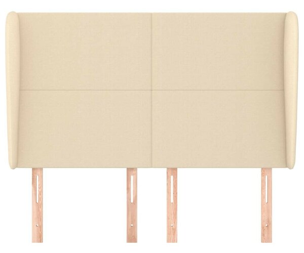 VidaXL Krémszínű Fejtámla Szárnyakkal - 147x23x118/128cm
