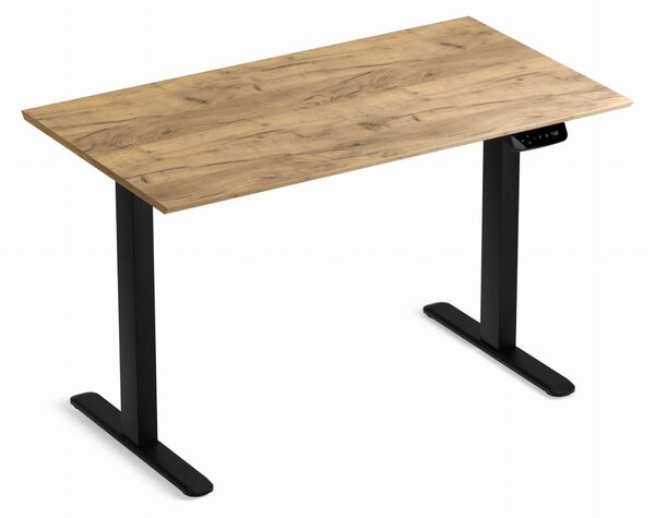 Profi elektromosan állítható magasságú íróasztal 120x67cm Craft tölgy | Dupla motor - Memória - USB - Nagy teherbírás | LVN System Control Pro