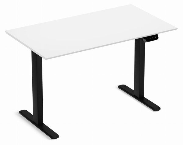 Profi elektromosan állítható magasságú íróasztal 120x67cm fehér | Dupla motor - Memória - USB - Nagy teherbírás | LVN System Control Pro