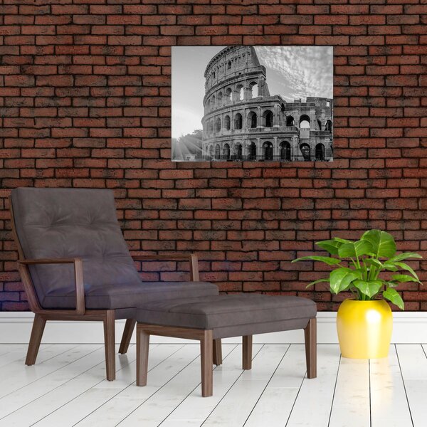 Kép - Colosseum Rómában, fekete-fehér (70x50 cm)