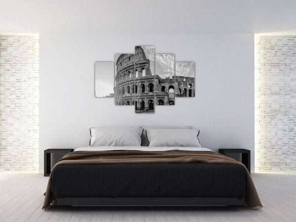 Kép - Colosseum Rómában, fekete-fehér (150x105 cm)