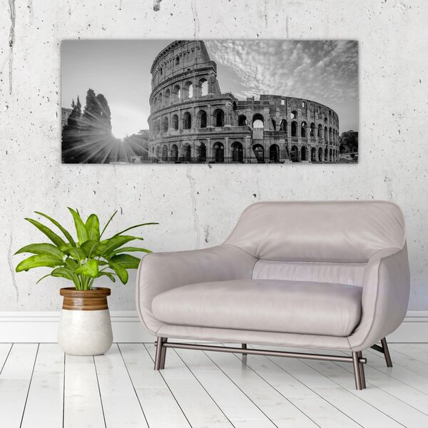 Kép - Colosseum Rómában, fekete-fehér (120x50 cm)