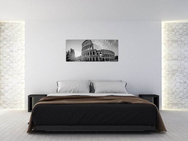Kép - Colosseum Rómában, fekete-fehér (120x50 cm)