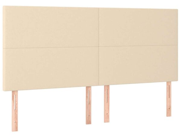 VidaXL Ágytámlá - Krémszínű Szövet LED-es - 160cm
