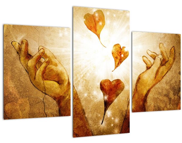 Kép - Szeretettel teli kezek festménye (90x60 cm)
