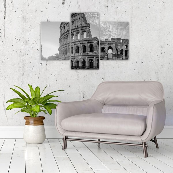 Kép - Colosseum Rómában, fekete-fehér (90x60 cm)