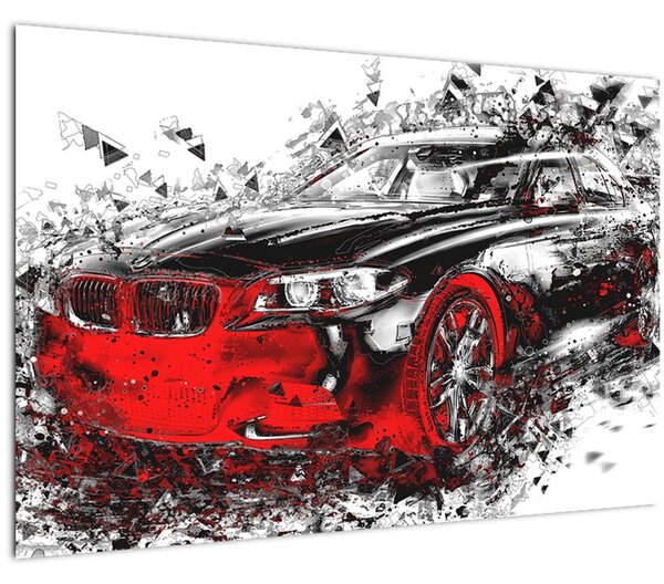 Kép - Festett autó akció közben (90x60 cm)