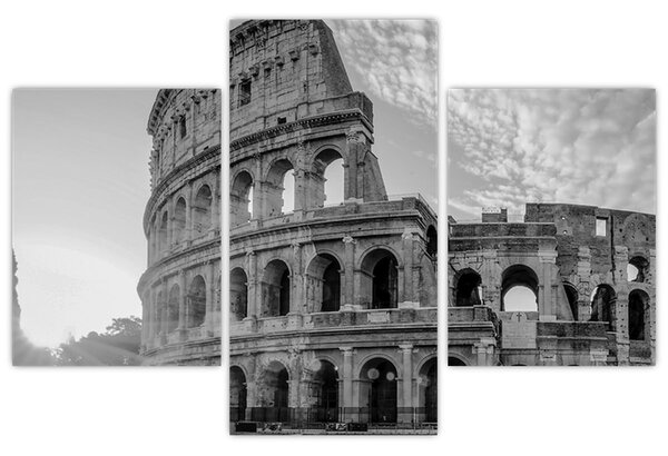 Kép - Colosseum Rómában, fekete-fehér (90x60 cm)