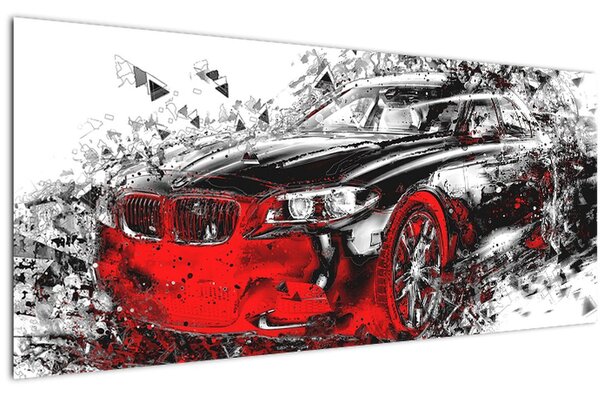Kép - Festett autó akció közben (120x50 cm)