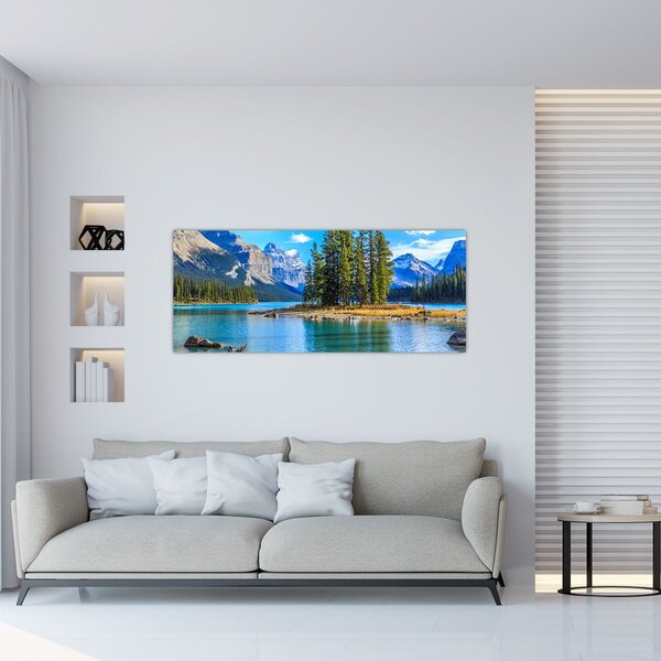 Kép - Hegyvidéki táj folyóval (120x50 cm)